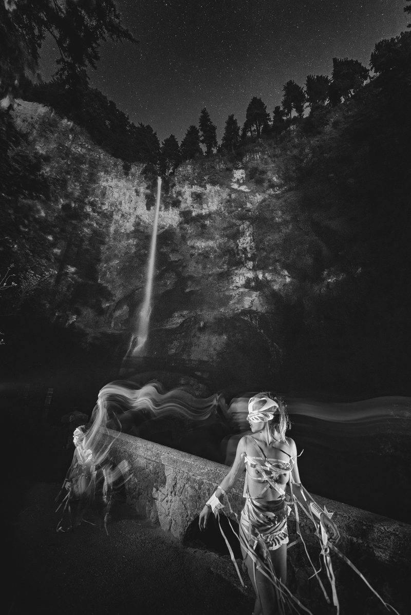Male model photo shoot of Matt Hill Art in Multnomah Falls