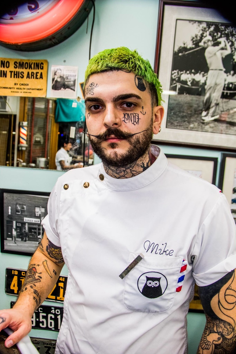 Male model photo shoot of Worldmind in Nite Owl Barbershop