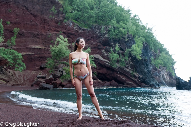Female model photo shoot of Romi_model in Maui