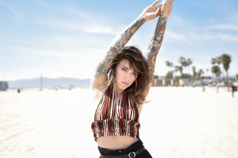 Female model photo shoot of cmm in Venice Beach, CA