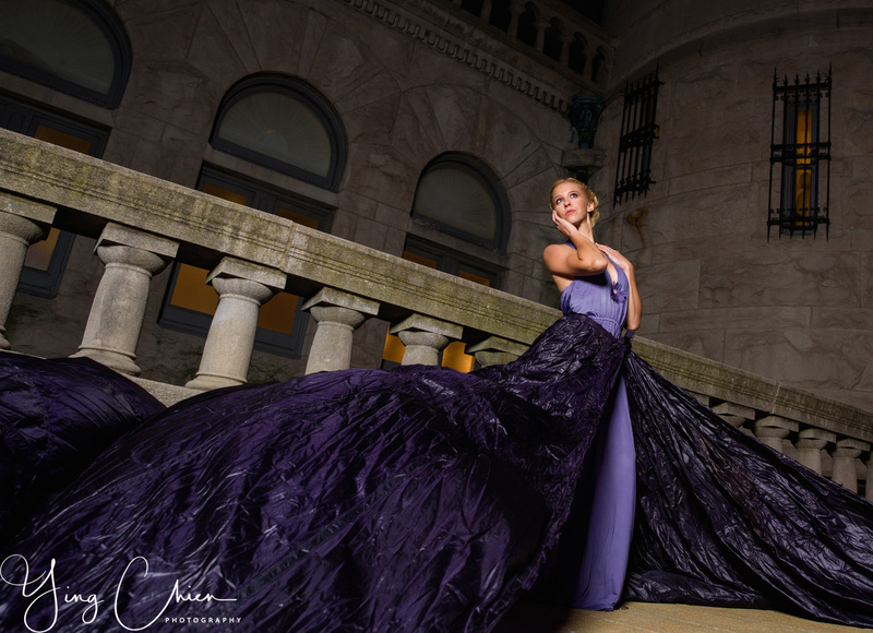 Male and Female model photo shoot of Ying Chien Photography and Jaime Wallace in Union Station - St Louis