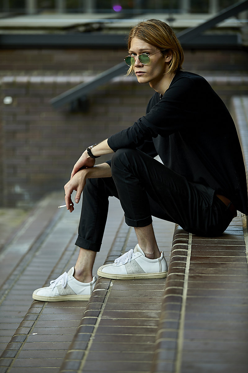 Male model photo shoot of Harrison Chan in Barbican, London