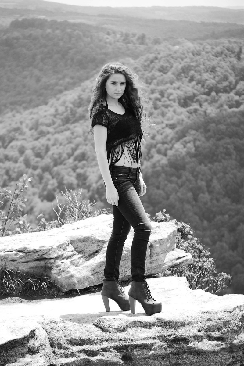Female model photo shoot of VRJohnson in Coopers Rock, WV