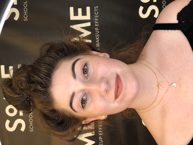 Female model photo shoot of tammz in school of makeup effects