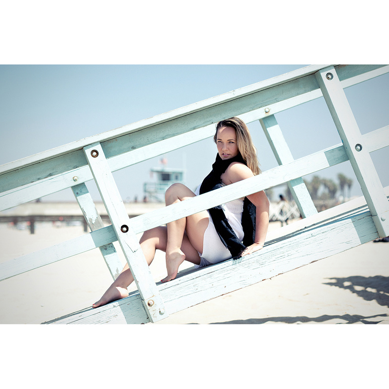 Male and Female model photo shoot of TimBaeff and Daniela Mari in Venice beach, Los Angeles, CA