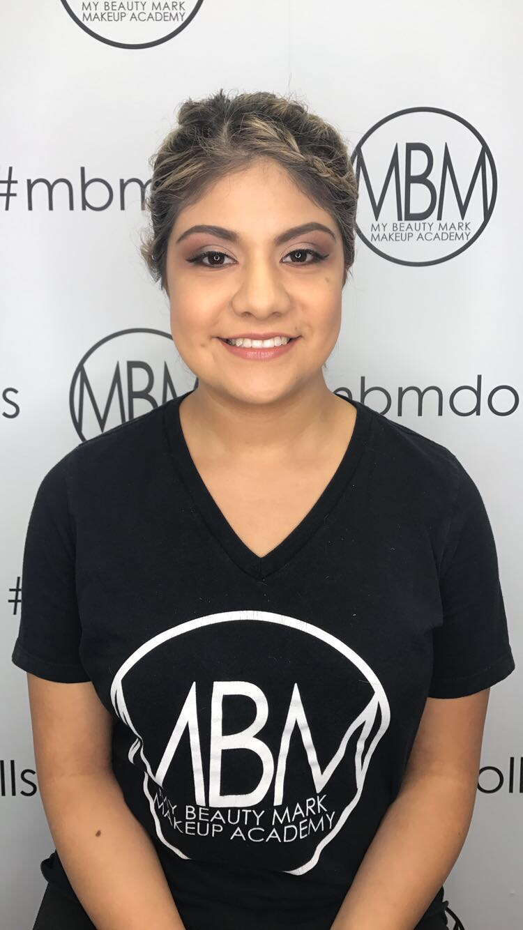 Female model photo shoot of Domminguezz in MbM Makeup Academy