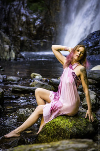 Female model photo shoot of AJAikenModel in Niagara Falls in Goldstream Provincial Park, British Columbia
