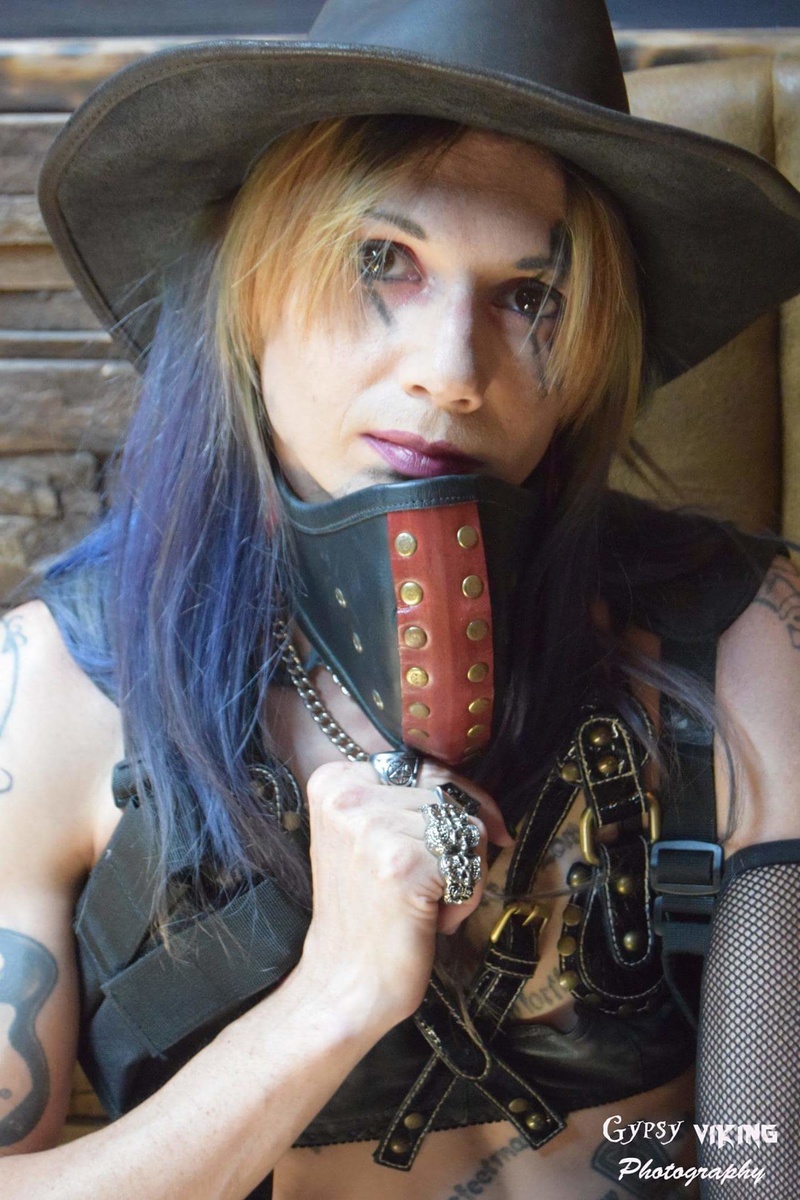 Female model photo shoot of AmberShock by Gypsy Viking Photography in Madrex Philly