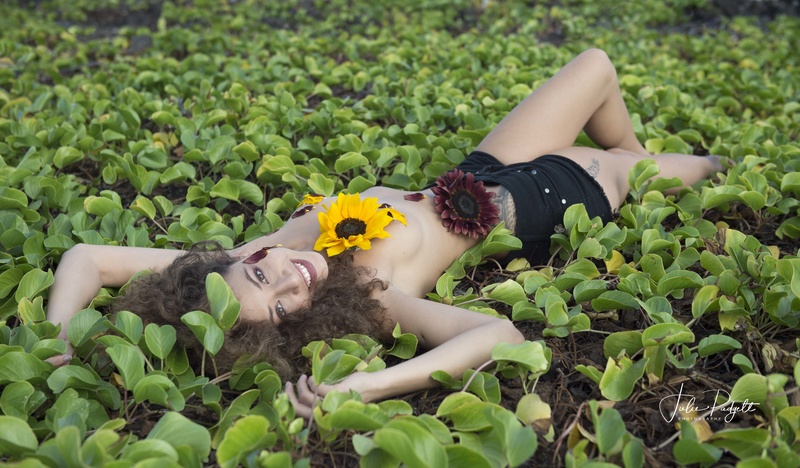 Female model photo shoot of JuliePadgett and Lei Lilium in Hawaii