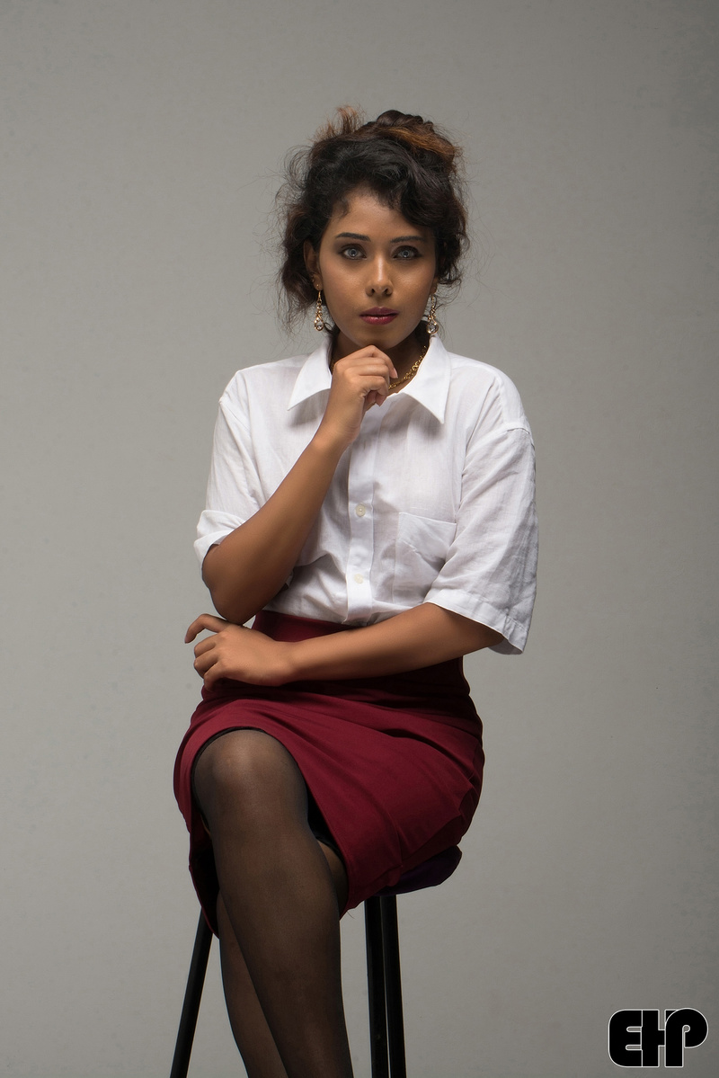 Female model photo shoot of samadhi_wandana by ehpstudios in EHP Studios, Sri Lanka