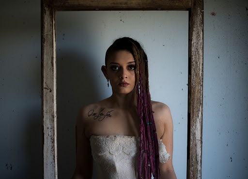 Female model photo shoot of KarmahShrishti by Michael Eastman