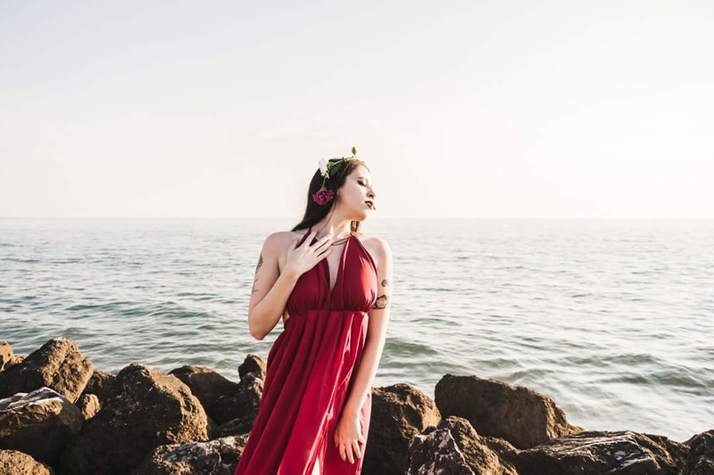 Female model photo shoot of Milla Askeladd by BlueStudio in Viareggio; seaside