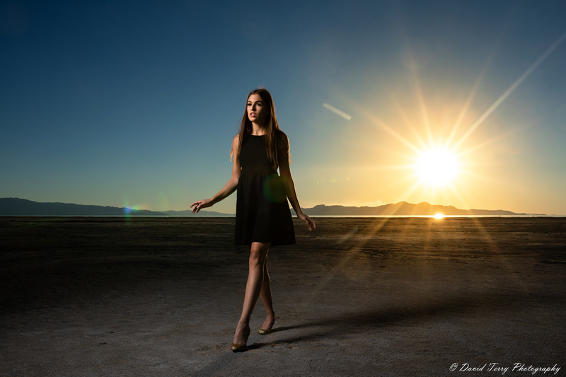 Male and Female model photo shoot of David Terry Photography and sofiasparacino in Great Salt Lake