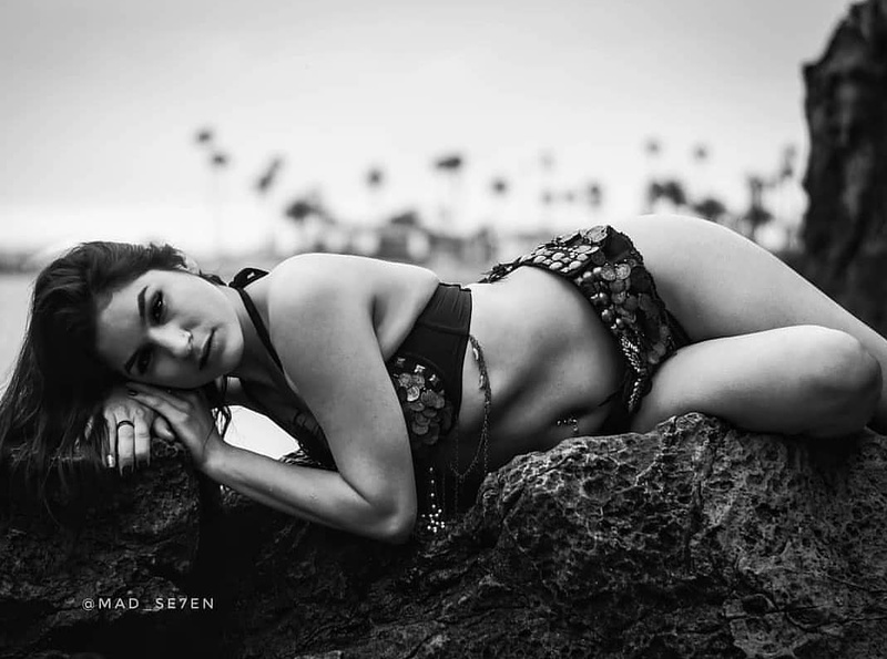 Female model photo shoot of Xurii in Corona Del Mar, California