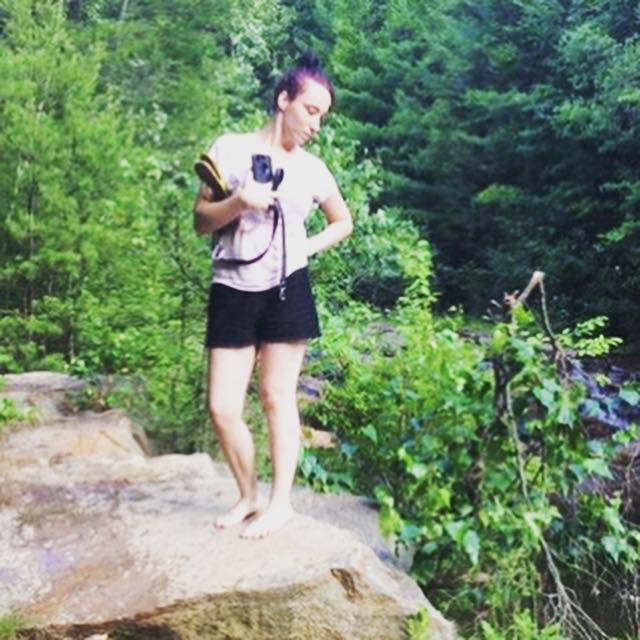 Female model photo shoot of xoxorenagabriella in Hickory Run State Park