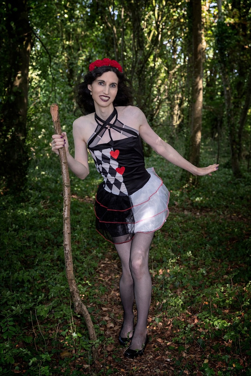 Female model photo shoot of Persephone P in Tinkinswood Burial Chamber