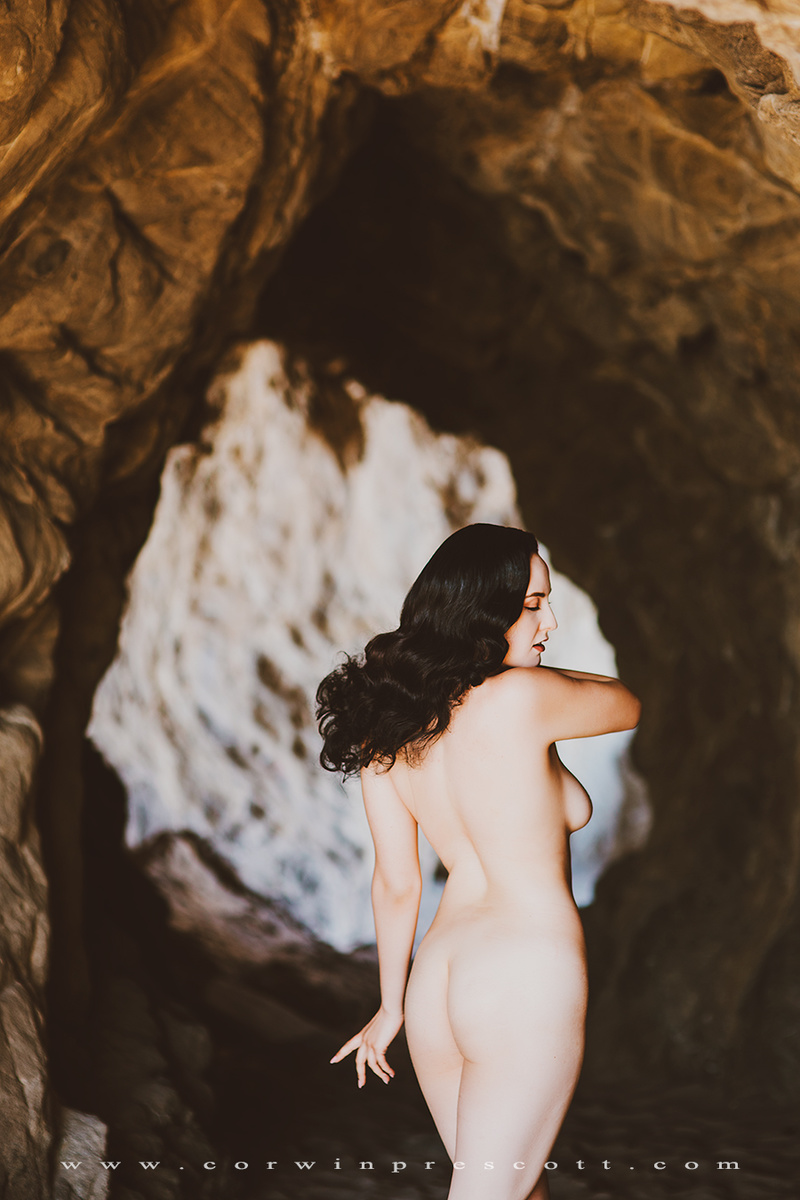 Female model photo shoot of Dahlia Datura by Corwin Prescott
