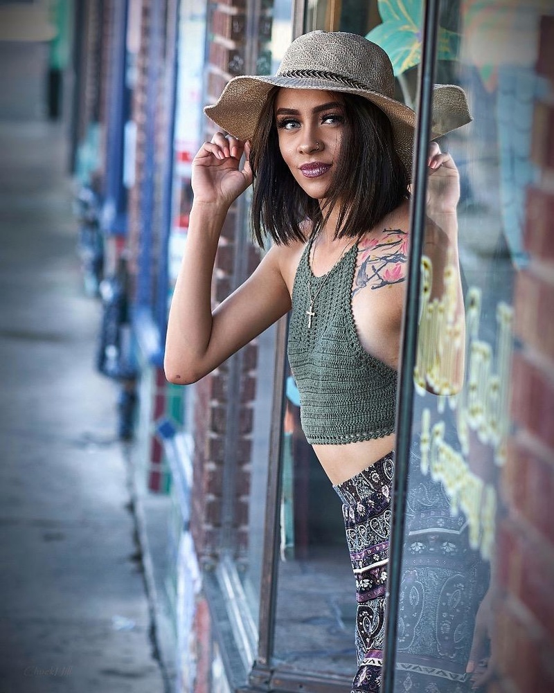 Female model photo shoot of Jjime93 in 4th Avenue Tucson az