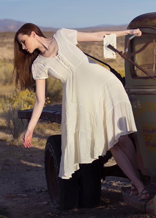 Female model photo shoot of Desert Amber
