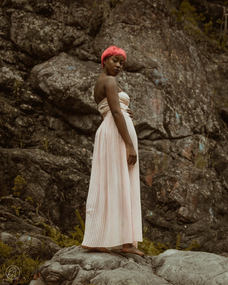Female model photo shoot of Athaliah Asha in Gordon Town River, Kingston, Jamaica