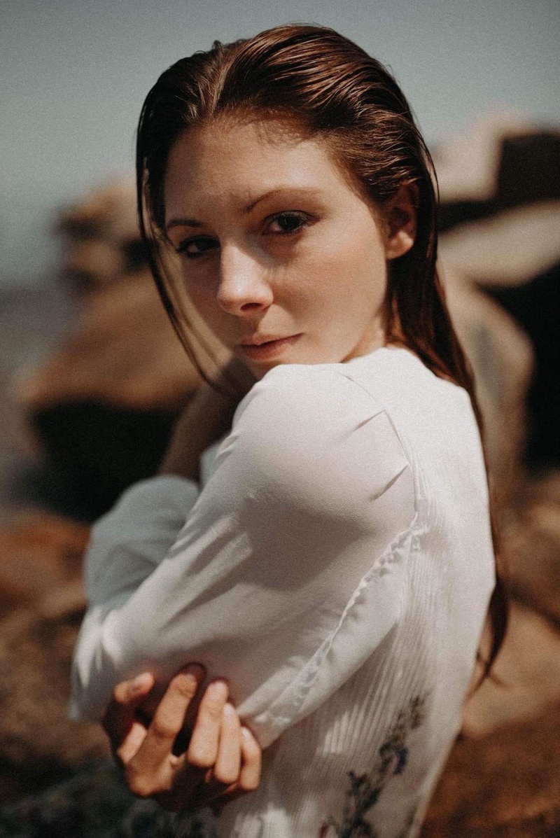 Female model photo shoot of Franee Leigh Mills in Block island, RI