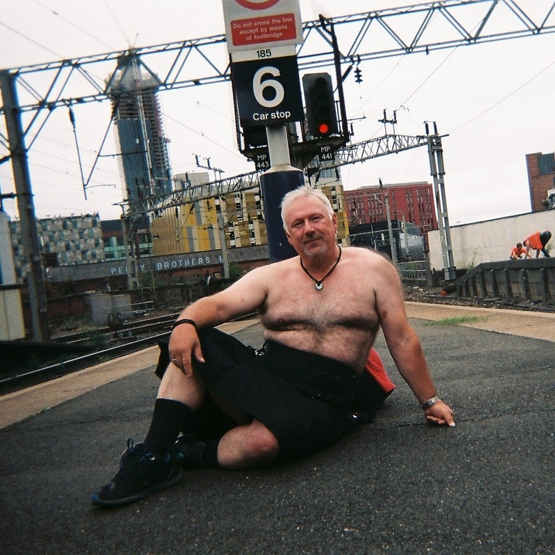 Male model photo shoot of MarkBenn in Oxford rd train station