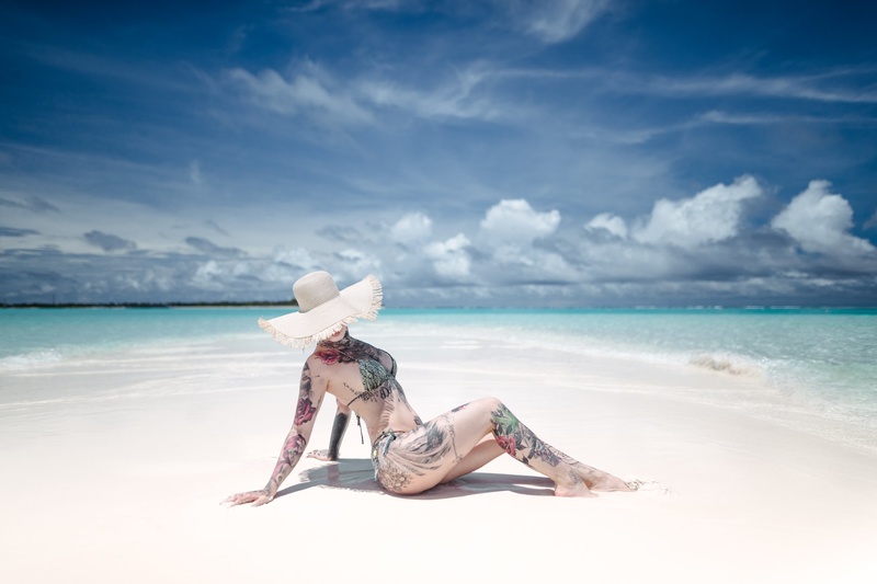 Female model photo shoot of Mia Dolls in Maldives