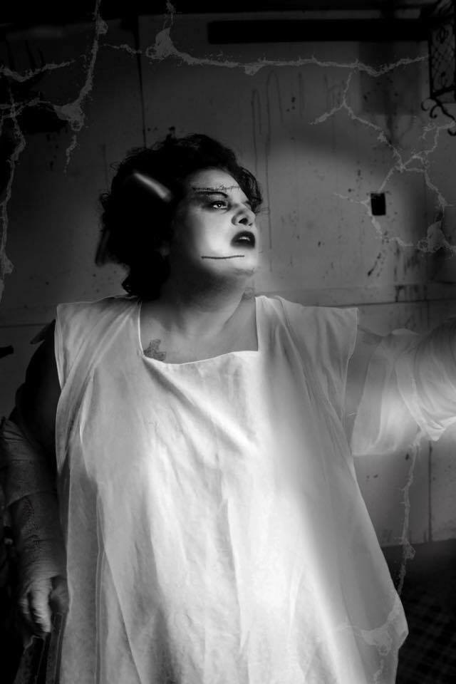 Female model photo shoot of Antigone Lynne in Haunted Hydro - Fremont, OH