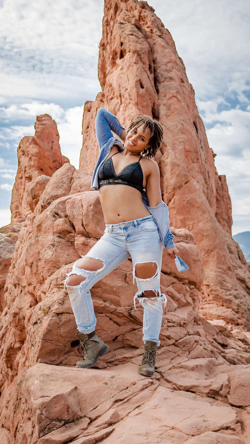 Male and Female model photo shoot of TKM_Photography LLC and Talisa K in Garden of the Gods, CO