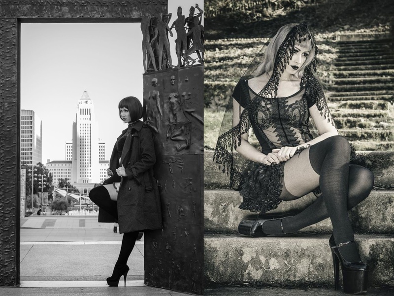 Female model photo shoot of Nea Dune by Daniel G Lopez and RedCat in Los Angeles//Zagreb