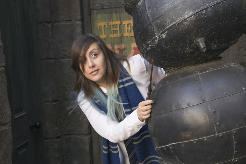 Female model photo shoot of maiiwinz photography in Harry Potter World