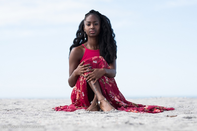 Female model photo shoot of Iesha Alkalinefine in Sandkey Beach Florida