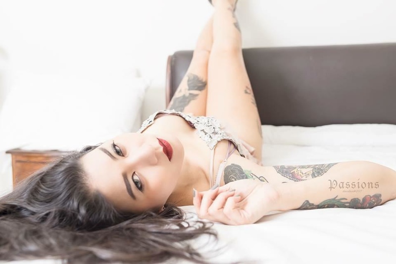 Female model photo shoot of BeelzPinUp Tattoo 