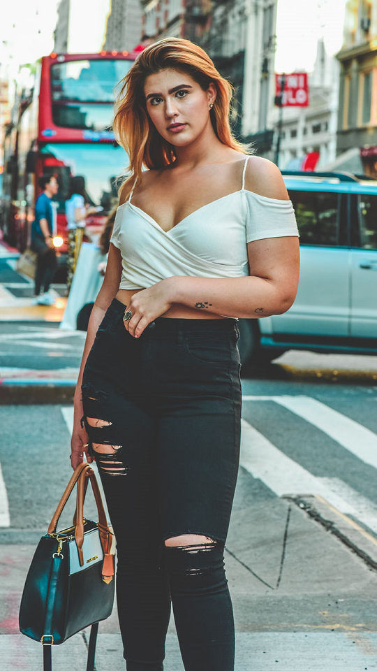 Female model photo shoot of SarahMehl in SOHO  NYC Fall 2018