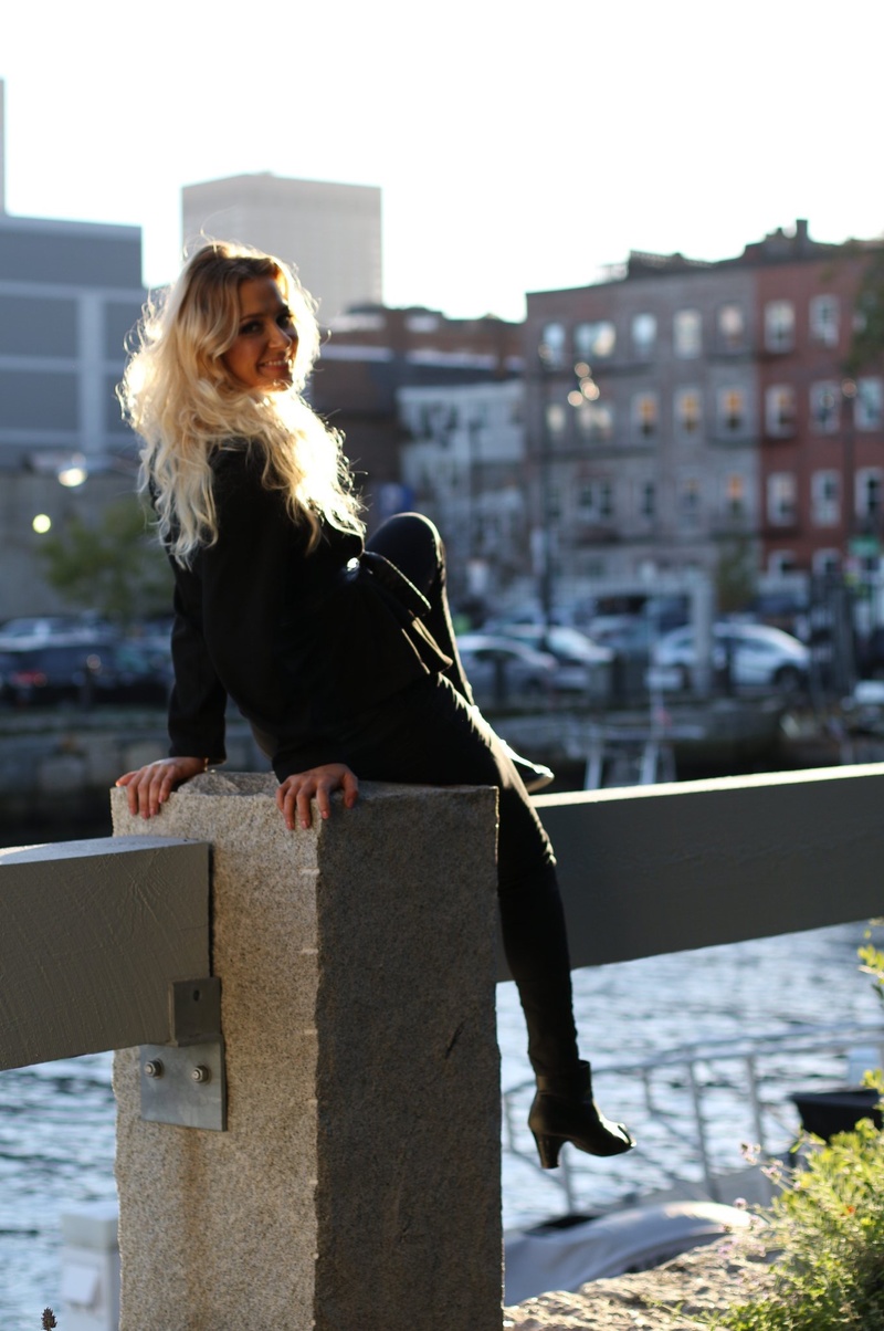 Female model photo shoot of Rochelle Rosemari in Boston Harbor, Boston, MA