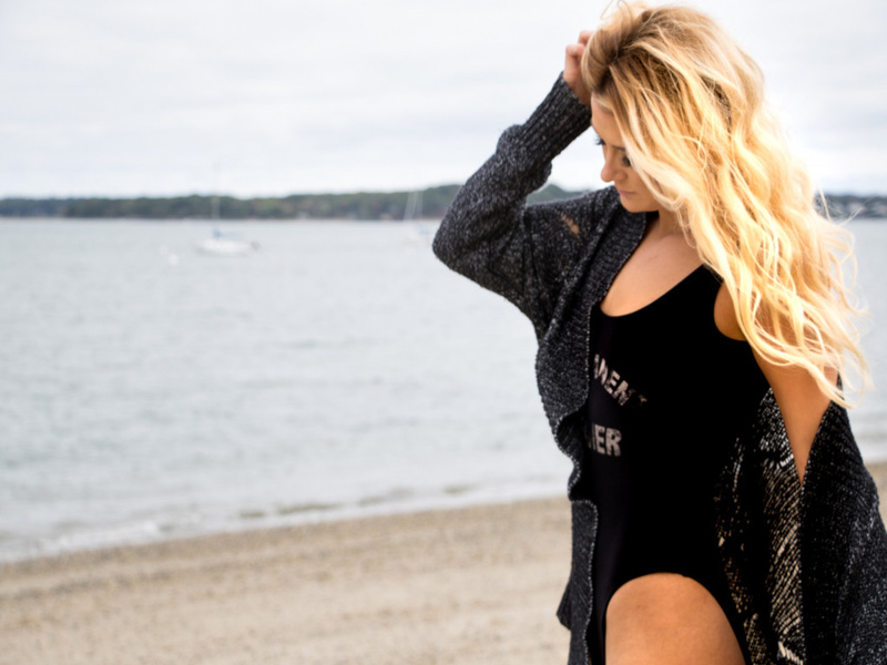 Female model photo shoot of Rochelle Rosemari in East End Beach, Portland, Maine
