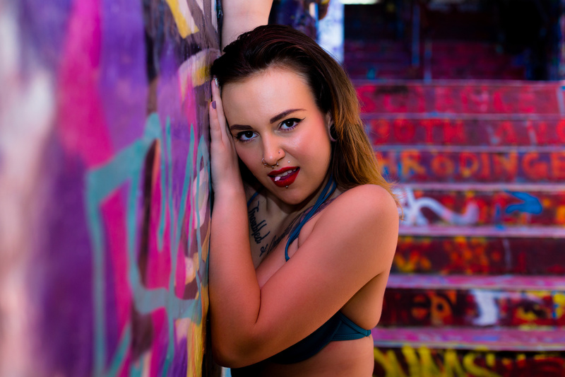 Female model photo shoot of MissHennesseyx by 1m_Productions in Sydney University Graffiti Tunnel, Camperdown NSW Australia