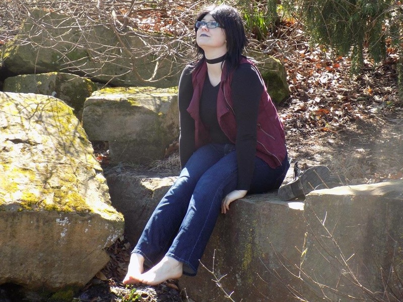 Female model photo shoot of SnowCanary in Cox Arboretum