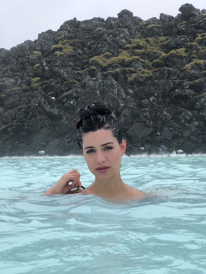 Female model photo shoot of Callah in Blue Lagoon, Iceland