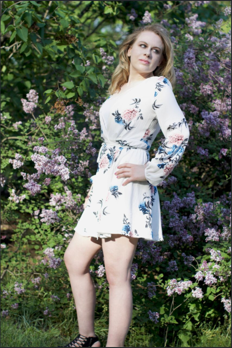 Female model photo shoot of Lillith Volkov in New Jersey Botanical Garden