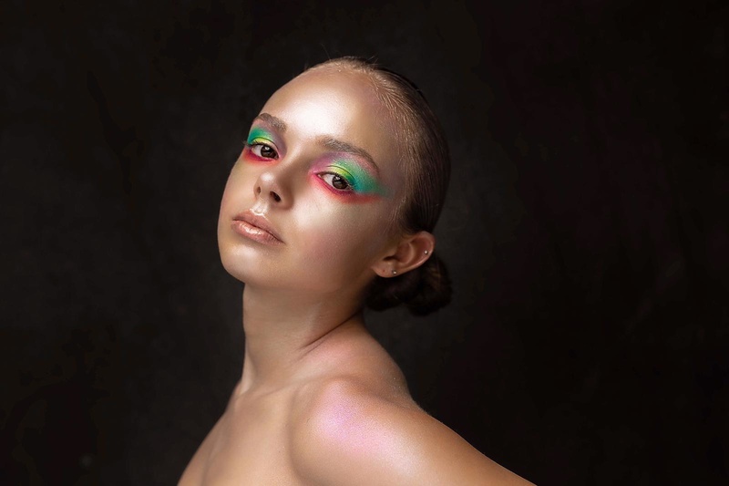 Female model photo shoot of Eyes of Venus Makeup by Bethanyephotog in Italy
