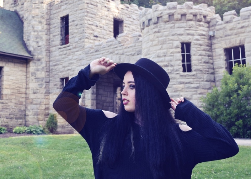 Female model photo shoot of AlaynaMachel in Squire's Castle