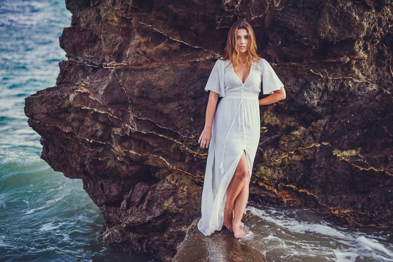 Female model photo shoot of SierraBurt by Evan Worthington in Malibu, California