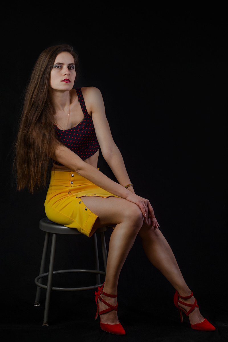 Female model photo shoot of Elena Postnikova in Studio shot