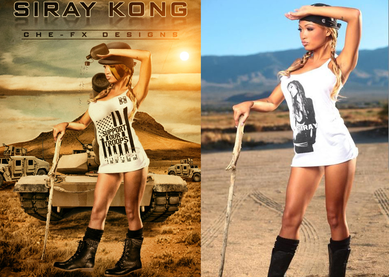 Male and Female model photo shoot of CHE-FX Designs and Siray Kong