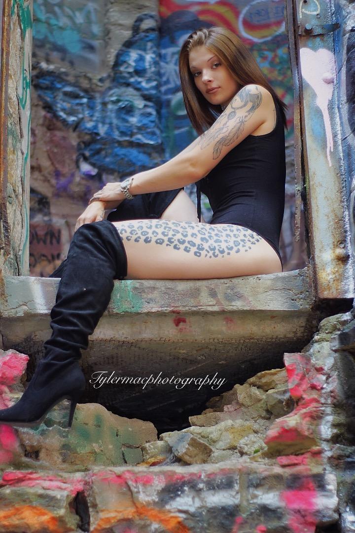 Female model photo shoot of TheAdrienneElyse in Kansas City Castle