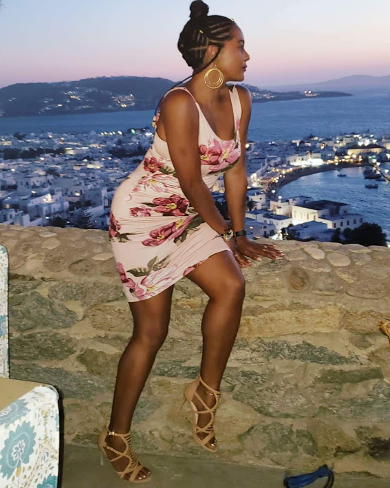 Female model photo shoot of lovebrownsugar in Myknonos, Greece