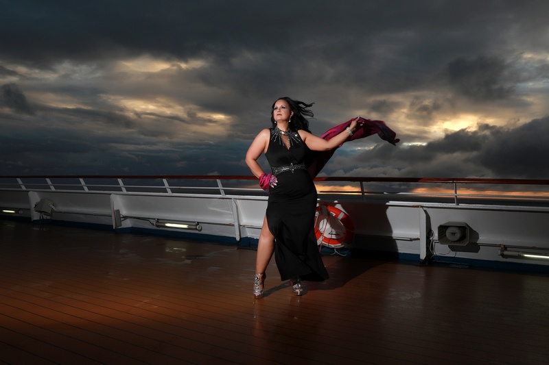Female model photo shoot of DancingSpirit in Cruise Carnival Triumph