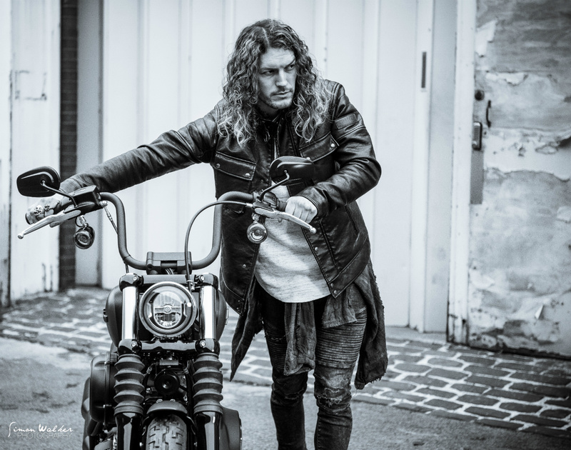Male model photo shoot of Ryan Kitto in Leeds Harley Davidson