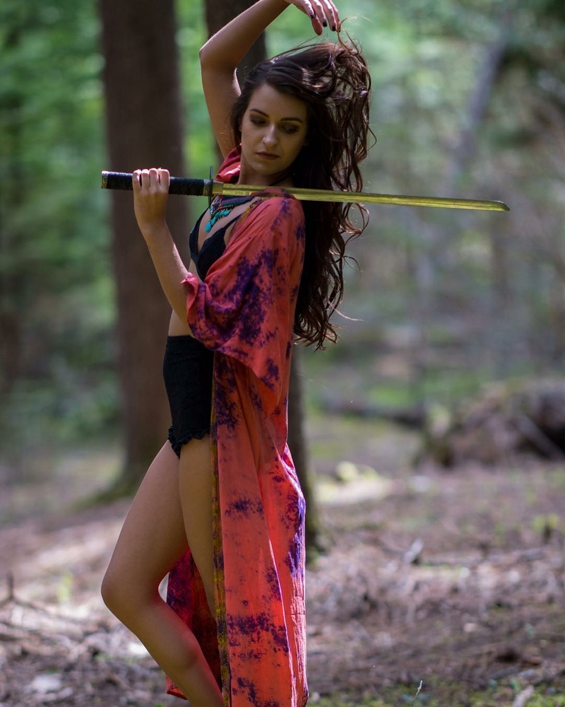 Female model photo shoot of PoinsettaLane in the Kootenays